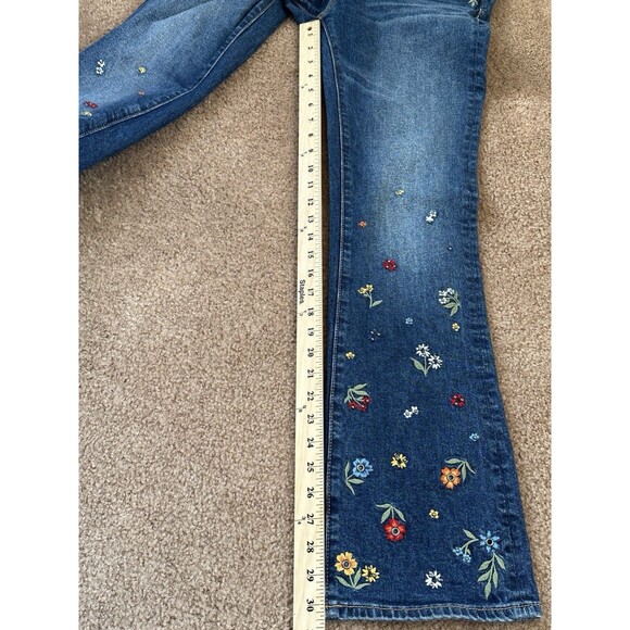 Driftwood Kelly Jeans W2 L31  Bootcut Embroidered Boho Festival Y2K Flowers - Picture 8 of 11